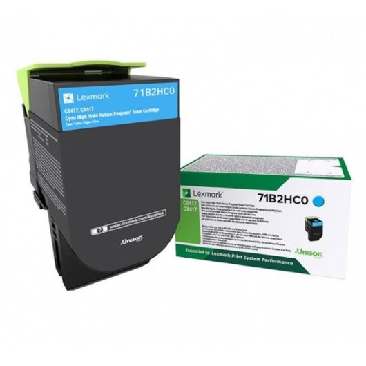 Cartucho de Tóner Original Lexmark 71B2HC0 Cian