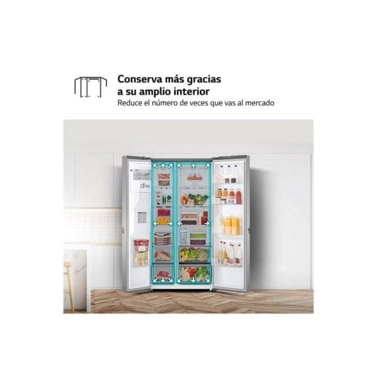 Frigorífico Americano LG GSLV71PZTD Defrost 179cm 635L D Metálico