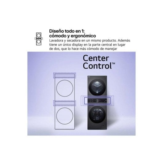 LG WT1210BBF.APBQKIS Lavasecadora Independiente de Carga Frontal 12Kg/10Kg A Negra