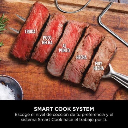 Ninja Woodfire Pro Connect XL Barbacoa Eléctrica con Ahumador y Sensor Digital 1700W