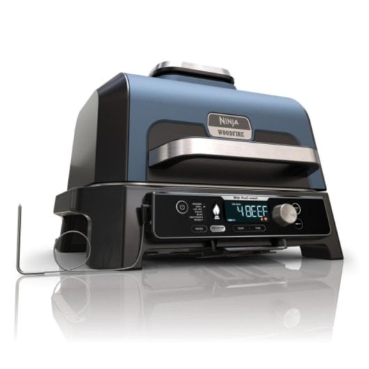 Ninja Woodfire Pro Connect XL Barbacoa Eléctrica con Ahumador y Sensor Digital 1700W