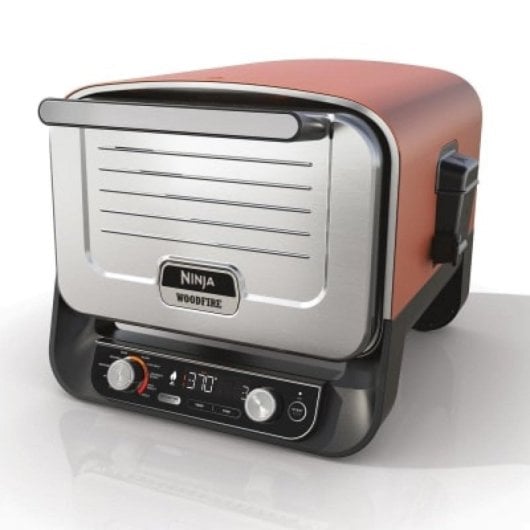 Grill Ninja OO101EU Elektro 2400W Kohle 8 Programme Schwarz Rot Silber
