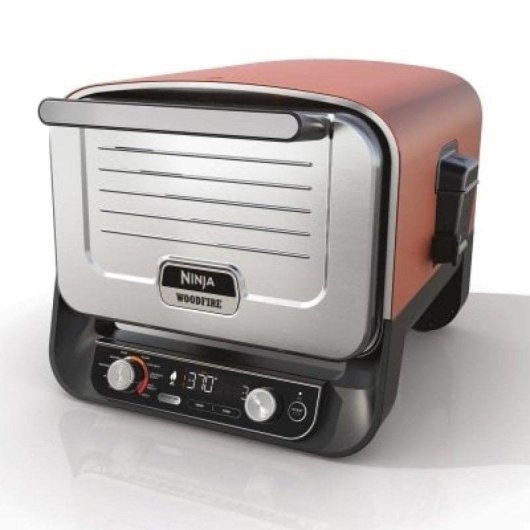 Parrilla Ninja OO101EU 2400W Electricidad + Carbón Vegetal Negra/Roja