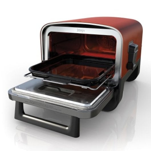Ninja OO101EU Barbacoa/Parrilla Exterior Electricidad 2400W + Carbón Vegetal Negra/Roja