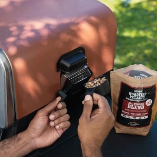 Grill Ninja OO101EU hybride 2400W électricité charbon 370°C noir rouge