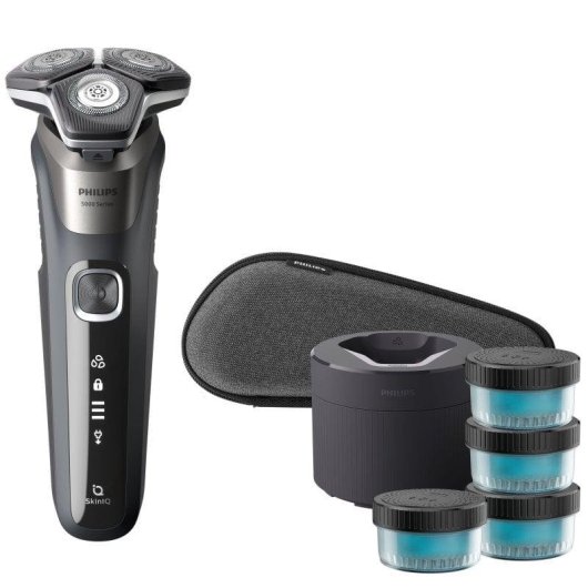 Barbeador Facial Philips Shaver Series 5000 S5887/69 Recarregável 60min Seco e Molhado 3 Lâminas Carga Rápida