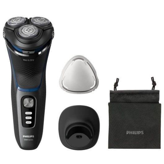 Elektrorasierer Philips Shaver 3000 Series S3344/13 Kabellos 60min Nass- und Trockenrasur 3 Scherköpfe Schnellladung