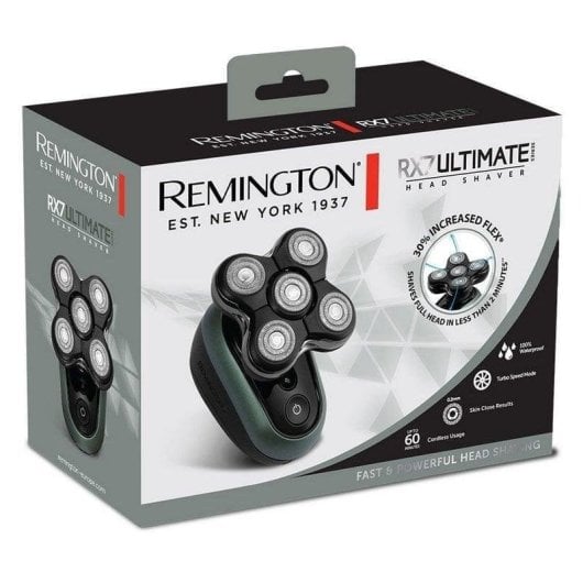 Rasoio Testa Remington RX7 Senza Filo 60 min Impermeabile 5 Testine Flessibili Rifinitore