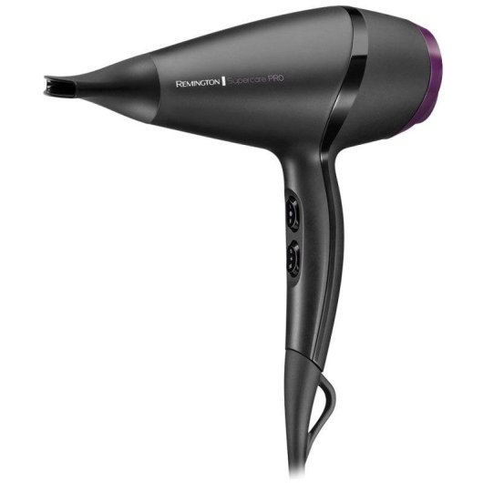 Secador de Cabelo Profissional Remington Supercare Pro AC7100 2100W 3 Temperaturas 2 Velocidades Jato Frio Preto