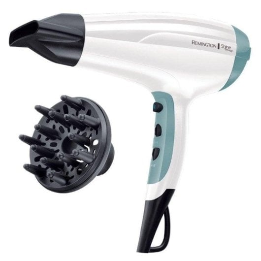 Ionen Föhn Remington Shine Therapy S8500GP 2300W 3 Temperaturstufen 2 Geschwindigkeiten Zubehör Weiß