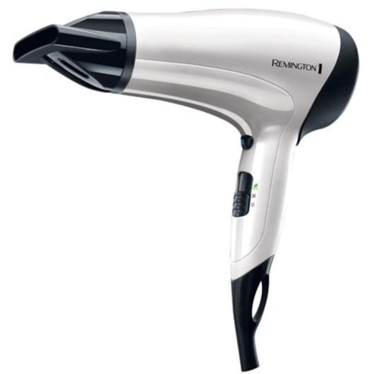 Sèche-cheveux Ionique Remington Power Volume 2000 D3015 2000W 3 Températures 2 Vitesses avec Diffuseur et Concentrateur Blanc