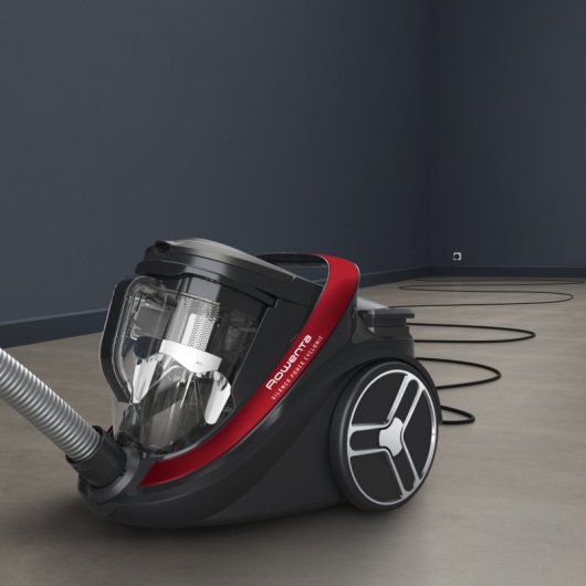 Rowenta Silence Force RO7933 Trocken-Zyklonstaubsauger, 500 W, 2,5 l, Schwarz/Rot