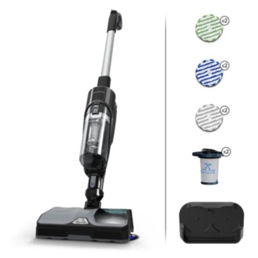 Rowenta GZ3039WO X-COMBO ALLERGY Aspirador Vertical a Bateria 21.6V 0,55L Preto/Azul