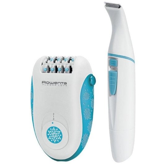 Depiladora Elétrica Rowenta Flower Love EP2851F0 sem Fios 2 Velocidades 3 Cabeças
