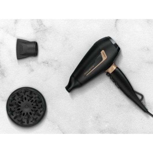 Professioneller Ionen Föhn Rowenta CV8840 Pro Expert 2200W 3 Temperaturstufen 2 Geschwindigkeiten Diffusor Schwarz Kupfer