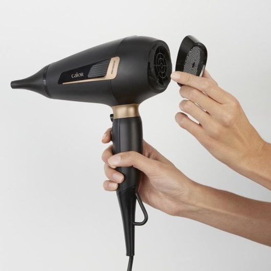 Professioneller Ionen Föhn Rowenta CV8840 Pro Expert 2200W 3 Temperaturstufen 2 Geschwindigkeiten Diffusor Schwarz Kupfer