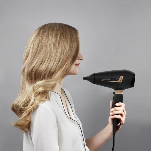 Professioneller Ionen Föhn Rowenta CV8840 Pro Expert 2200W 3 Temperaturstufen 2 Geschwindigkeiten Diffusor Schwarz Kupfer