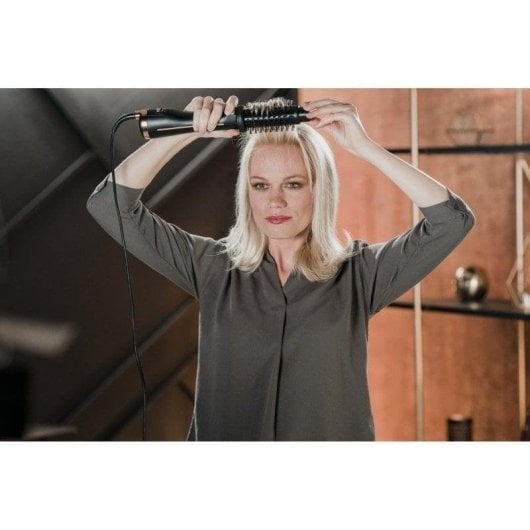 Brosse Soufflante Rowenta Ultimate Experience CF9625 750W céramique ionique 3 Températures 3 Embouts Noir Bronze