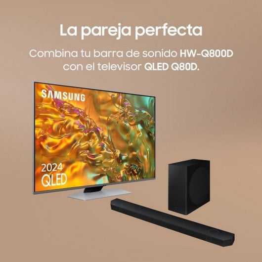Samsung HW-Q800D/ZF Barra de Sonido con Subwoofer 5.1.2 Canales Wireless Dolby Atmos Negra