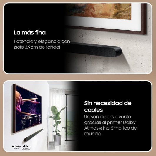 Samsung HW-S800D/ZF Barra de Sonido Ultra Slim con Subwoofer 3.1.2 Canales Wireless Dolby Atmos