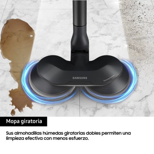 Samsung Jet 75E Pro Digital Inverter Aspiradora Escoba con Cepillo para Mascotas Batería 21.6V 200AW Negra