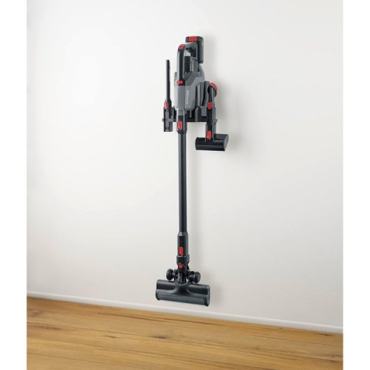 Aspirateur balai et balai électrique Severin HV 7185 Aspirateur Batterie Sec HEPA Sac à poussière 1 L 280 W Noir, Gris 2,5 Ah