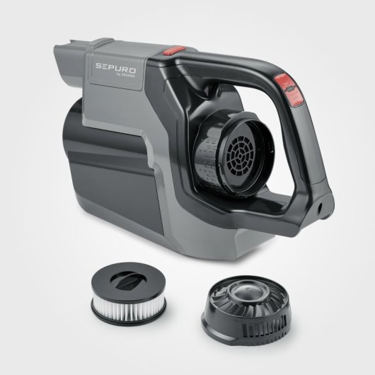 Aspirateur balai et balai électrique Severin HV 7185 Aspirateur Batterie Sec HEPA Sac à poussière 1 L 280 W Noir, Gris 2,5 Ah