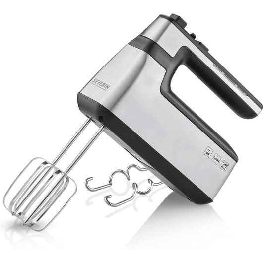Severin HM 3843 Batidora Amasadora sin Cable 100W Negro/Plata