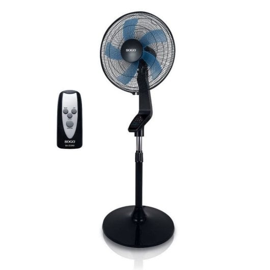 Sogo VEN-SS-21280 ventilateur Noir, Bleu, Argent