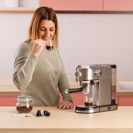 Solac CE4523 Cafetera Semi-Automática Espresso Acero Inoxidable