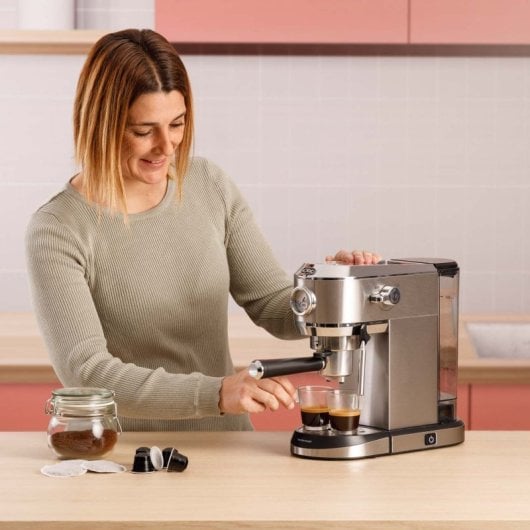 Solac CE4523 Cafetera Semi-Automática Espresso Acero Inoxidable