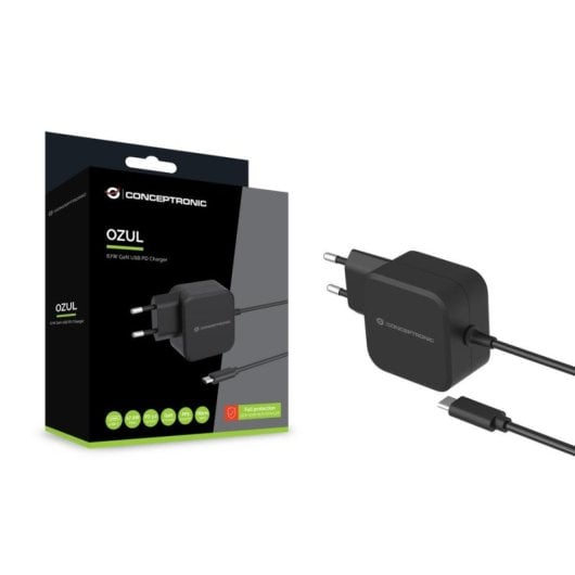 Chargeur mural Conceptronic OZUL04BE USB-C PD 3.0 67W GaN Noir