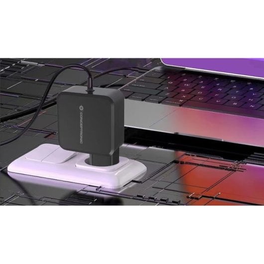 Chargeur mural Conceptronic 100W USB-C GAN PD 3.0 PPS Câble 1,8M