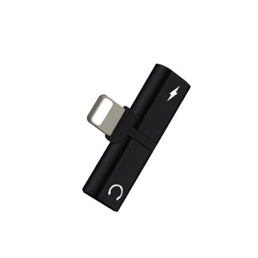 Myway Splitter Cargador y Adaptador para Auriculares Lightning Negro