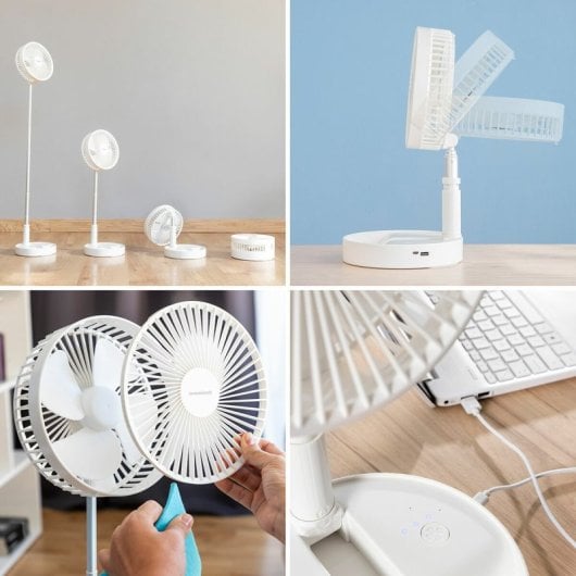 Innovagoods Fandle Ventilador Recargable Plegable 3 en 1 7200mAh