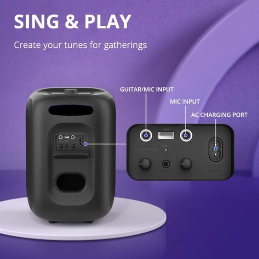 Tronsmart Halo 200 Altifalante Sem Fios Portátil para Festa e Karaoke Preto