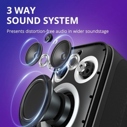 Tronsmart Halo 200 Altifalante Sem Fios Portátil para Festa e Karaoke Preto