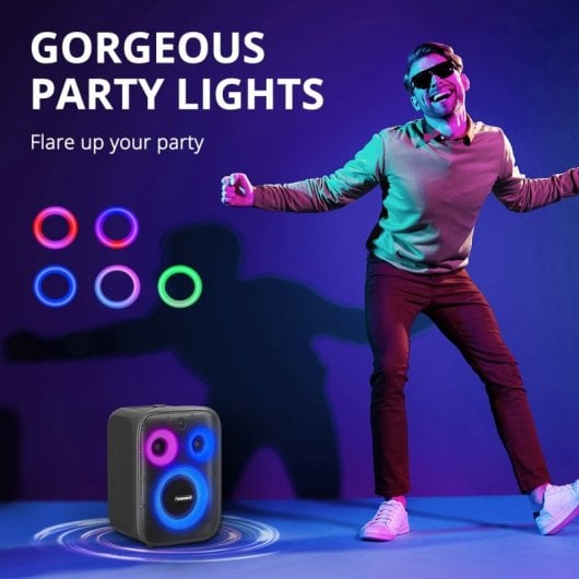 Tronsmart Halo 200 Altifalante Sem Fios Portátil para Festa e Karaoke Preto