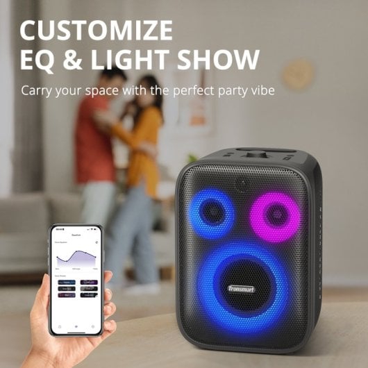 Tronsmart Halo 200 Altifalante Sem Fios Portátil para Festa e Karaoke Preto