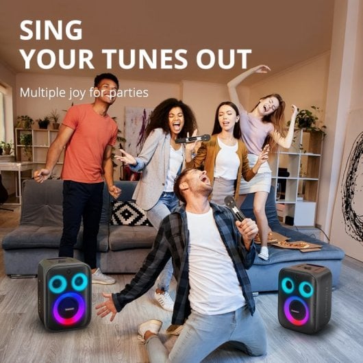 Tronsmart Halo 200 Altifalante Sem Fios Portátil para Festa e Karaoke Preto