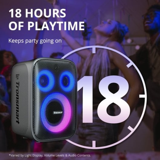 Tronsmart Halo 200 Altifalante Sem Fios Portátil para Festa e Karaoke Preto