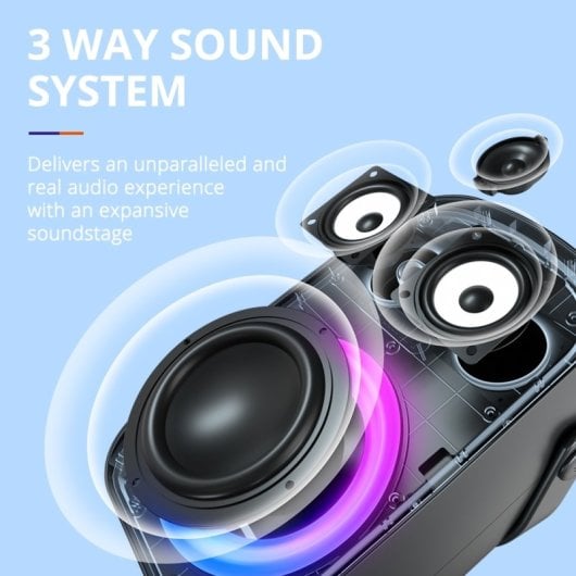 Tronsmart Halo 100 Haut-parleur portable sans fil pour karaoké Noir