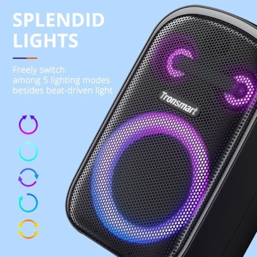 Tronsmart Halo 100 Haut-parleur portable sans fil pour karaoké Noir