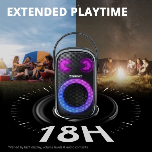 Tronsmart Halo 100 Haut-parleur portable sans fil pour karaoké Noir
