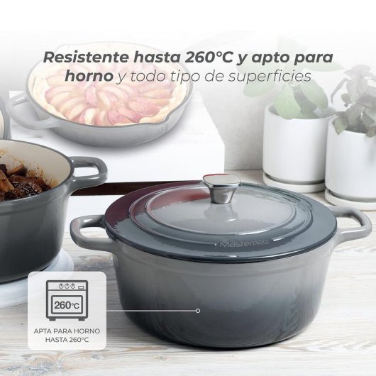 Masterpro Unique MP Cacerola 19cm 1.8L Negra/Blanca | PcComponentes.com