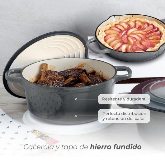 Masterpro Unique MP Cacerola 19cm 1.8L Negra/Blanca | PcComponentes.com