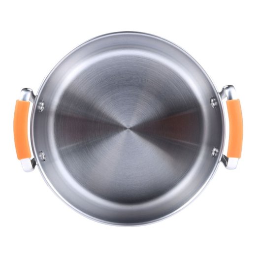 San Ignacio Compact Cacerola de Acero Inoxidable con Tapa Ø20cm 1.8L
