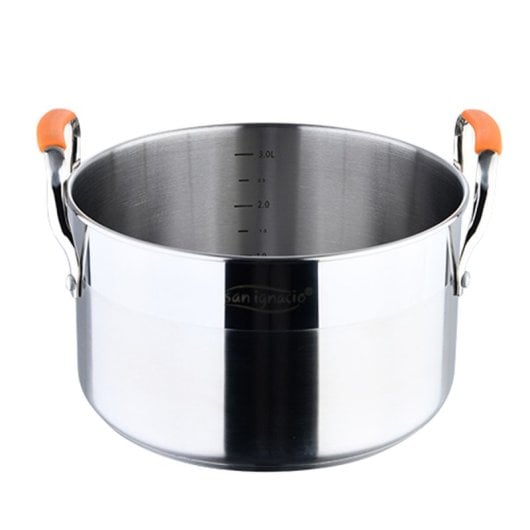 San Ignacio Compact Cacerola de Acero Inoxidable con Tapa Ø20cm 1.8L