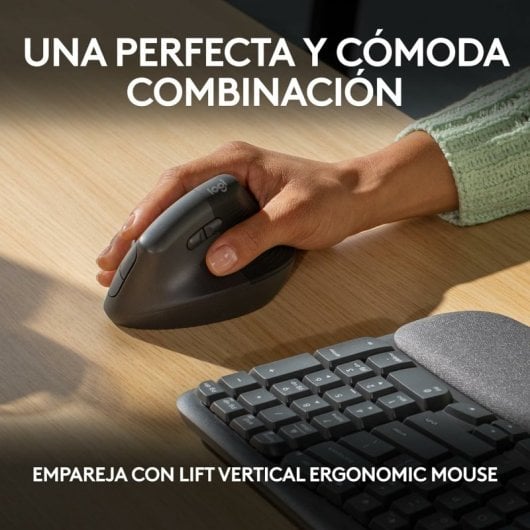 Logitech Wave Keys Teclado Sem Fios Ergonómico Bluetooth Grafite