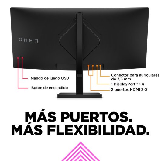 HP OMEN 34c 34" LED VA UltraWide QHD 165Hz FreeSync Premium Curvo
